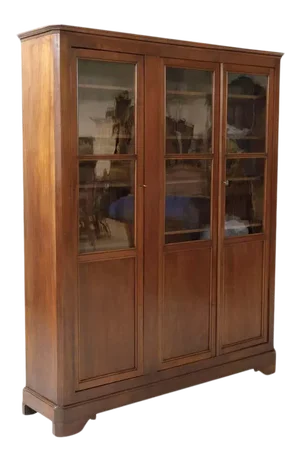 19th Century French Louis Philippe Style Walnut Bibliotheque or Bookcase