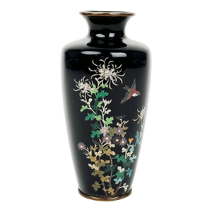 19th Century Japanese Meiji Period Enamel Miniature Vase