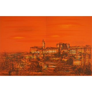 1966 Lithograph by Jean Carzou "Gordes" (Village in Provence, France) For Sale