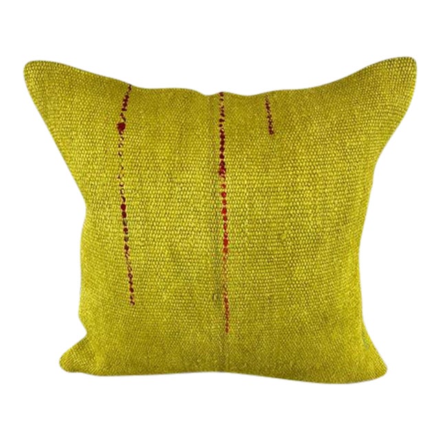 20 x 20 Hemp Pillow Turkish Cushion Natural Green Pillow Cushion Cover For Sale