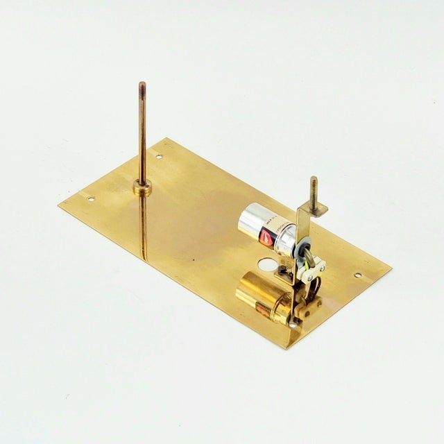 1960s Mid-Century Modern Scandinavian Glass & Brass Wall Lamp by Carl Fagerlund for Orrefors For Sale - Image 9 of 10