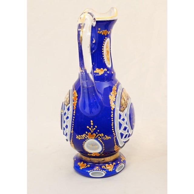 Glass Bohemian Glass Urns Jugs, 1930s, Set of 2 For Sale - Image 7 of 10