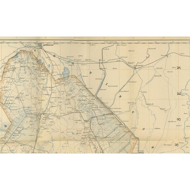 This finely engraved antique map presents the Dutch province of Drenthe as drawn by J. Kuijper and published by W\.E.J....