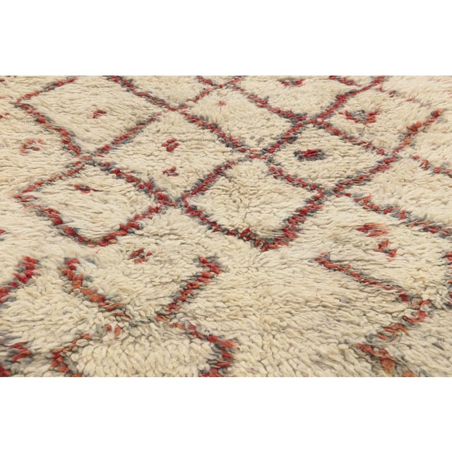 Late 20th Century Vintage Azilal Boucherouite Moroccan Rug, 03'06 X 08'08 For Sale - Image 5 of 10