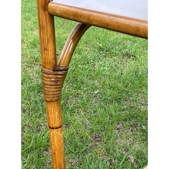1950s 1950s Rattan Bentwood Staggered Tier Side Table For Sale - Image 5 of 10