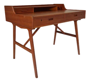 Iconic Teak Desk from Arne Wahl Versen for Vinde Møbler, 1960s