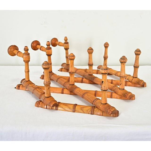French 19th Century Faux Bamboo Coat & Hat Rack For Sale - Image 9 of 12
