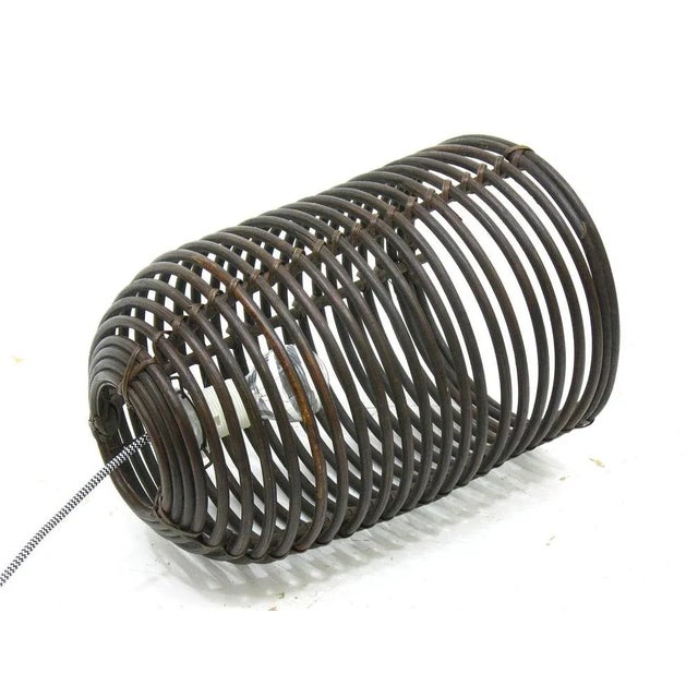 Rattan Ceiling Lamp, 1970s For Sale - Image 6 of 10