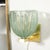 Modernist Hand-Blown Sea Green Fluted Pulegoso Murano Glass & Brass Sconces For Sale In New York - Image 6 of 13
