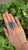 Set in 18k Gold, Carved Zambian Emerald, Blue Sapphires & Diamonds Cocktail Ring, Size 6 For Sale - Image 6 of 9