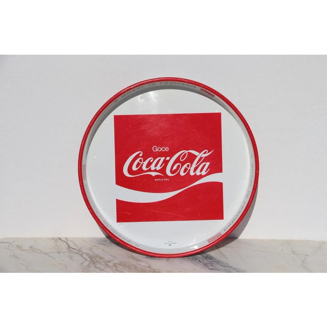 1970s Rare Coca-Cola Advertising Serving Tray, Venezuela For Sale - Image 13 of 13