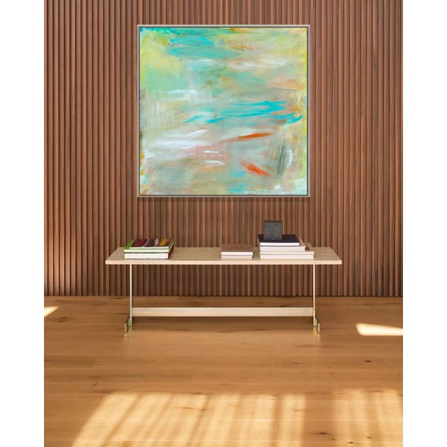 "Koi Pond" by Trixie Pitt Large Abstract Expressionist Coastal Painting For Sale - Image 10 of 12