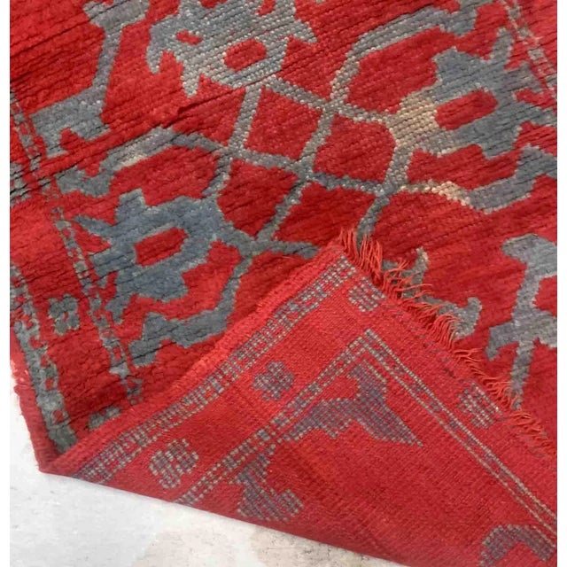 1880s Handmade Antique Turkish Oushak Rug 3' X 4.9' For Sale - Image 9 of 10