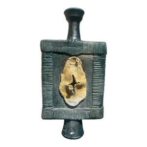 Oversized Hand-Painted Fossilized Coral Sculpture