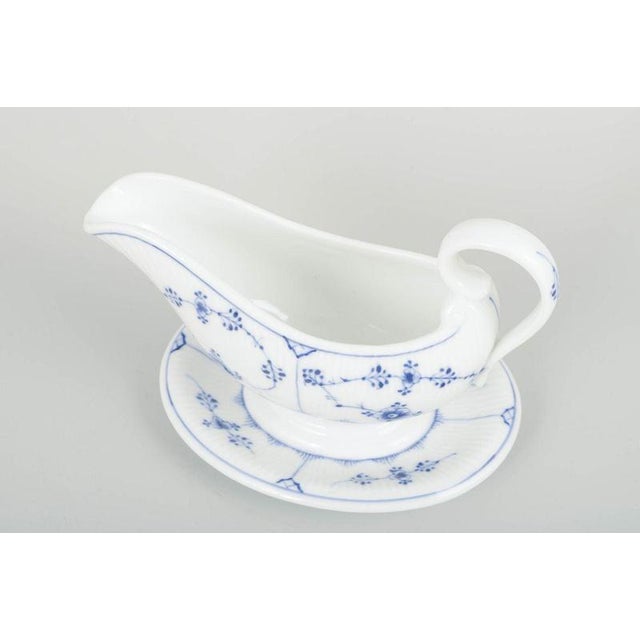 Royal Copenhagen Blue Fluted Plain, model 1/200 Rare sauce boat, early 1900s. Rare early version of the sauce boat in...