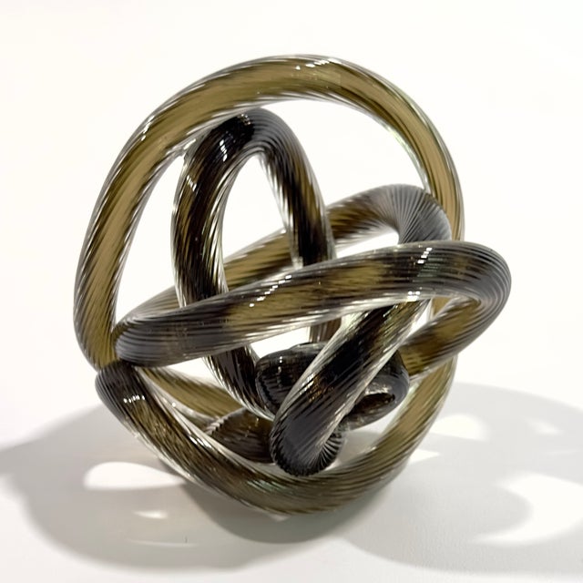 Moody Mid-Century Medley: Dark Neutrals Glass & Ceramic Curation - Group of 5 For Sale - Image 16 of 17