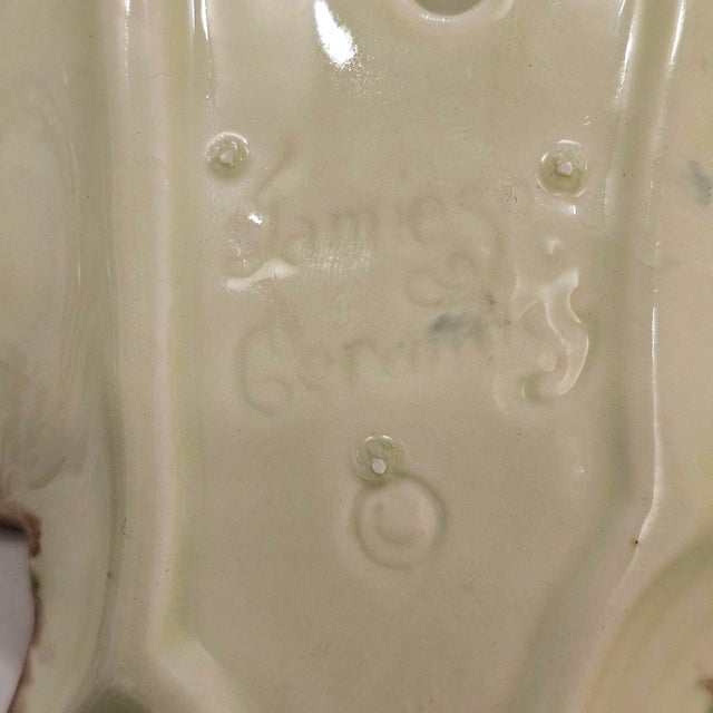 Ceramic Jamison Pottery Leaf Green Ceramic Wall Pocket Décor 6" For Sale - Image 7 of 7