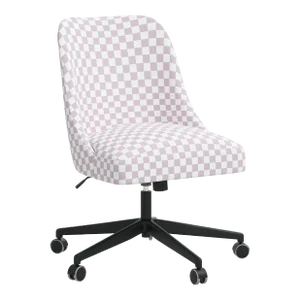 Selby Office Chair in Checkerboard Lavender
