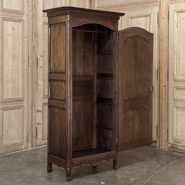 19th Century Country French Oak Bonnetière ~ Petite Armoire For Sale - Image 15 of 18