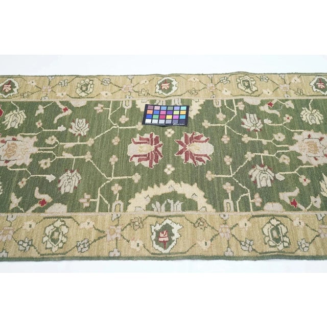 Green Sumak Runner 2'6'' X 10' For Sale - Image 8 of 9