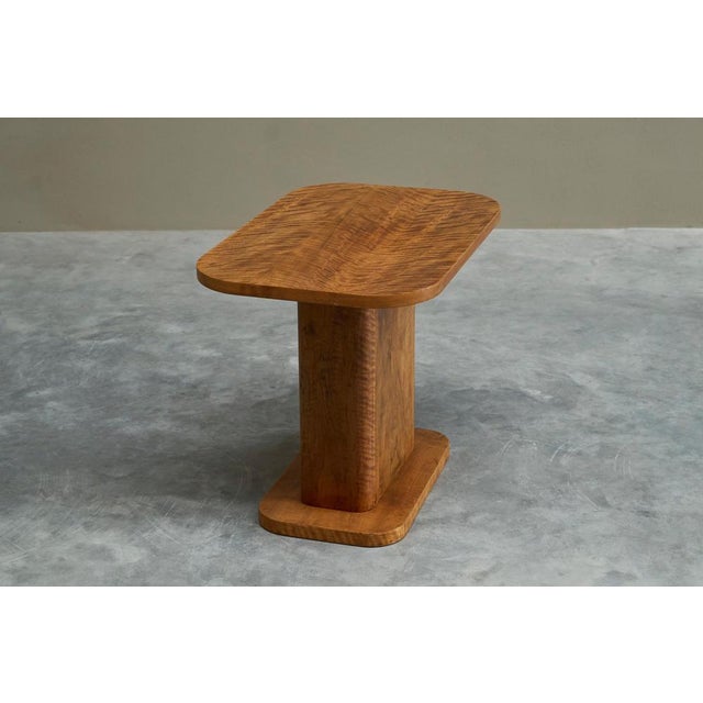 Art Deco Pedestal Side Table in Wood, 1930s For Sale - Image 11 of 14