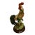 Vintage Style Hand-Painted Rooster Figurine on Wood Base For Sale