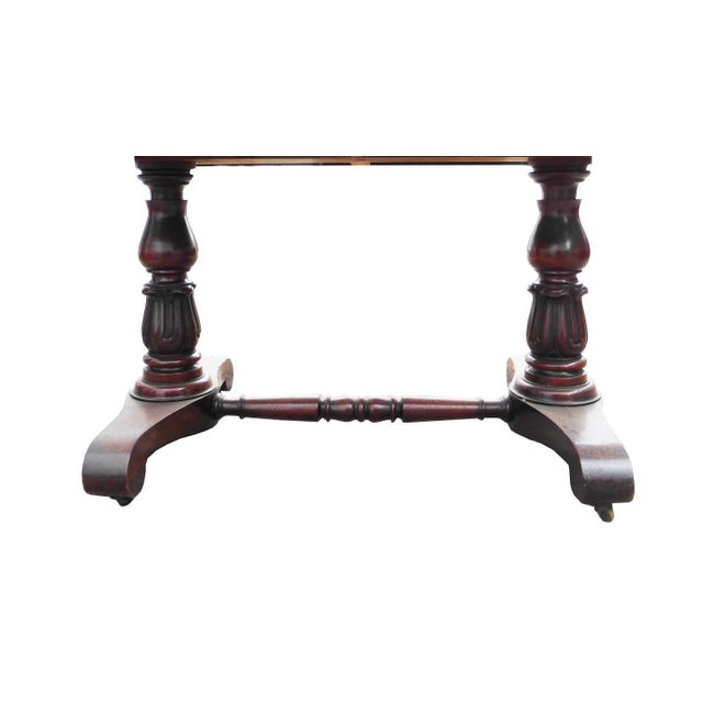 Hollywood Regency 19th Century English Regency Mahogany Window Table For Sale - Image 3 of 5