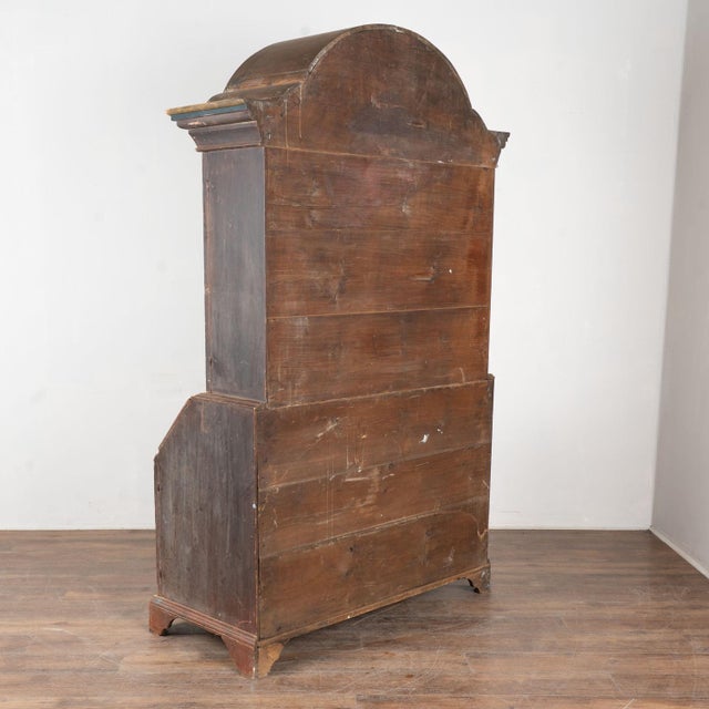 Early 19th Century Original Hand Painted Swedish Secretary Cabinet For Sale - Image 12 of 12