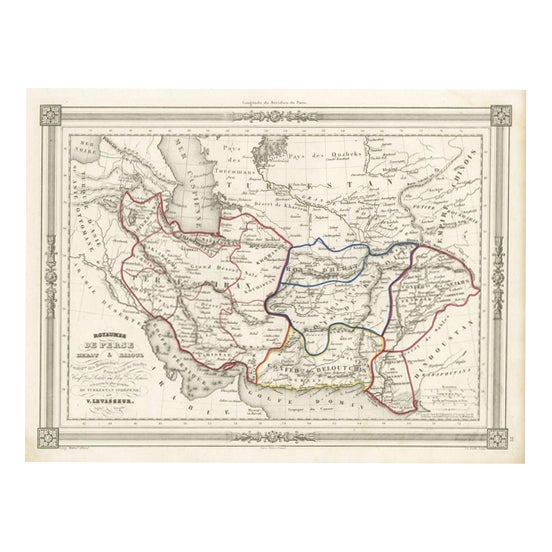 Antique Map of Herat by Levasseur, 1846 For Sale