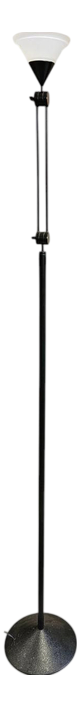 Adjustable Conical Glass and Black Metal Floor Lamp from Tronconi, Italy, 1970s