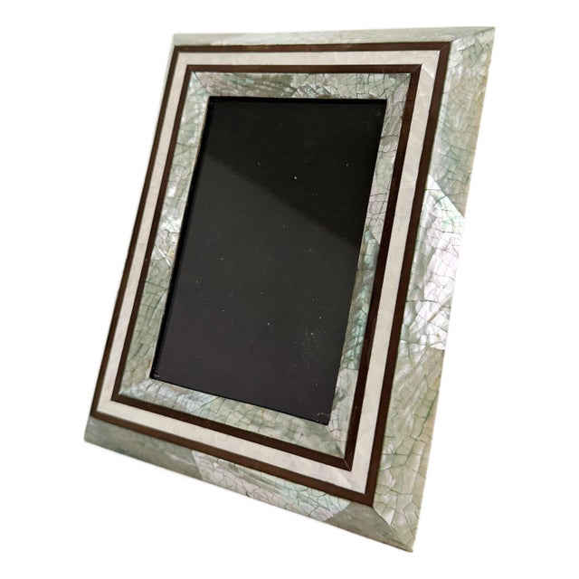 Art Deco Revival Mother of Pearl Abalone Picture Frame For Sale
