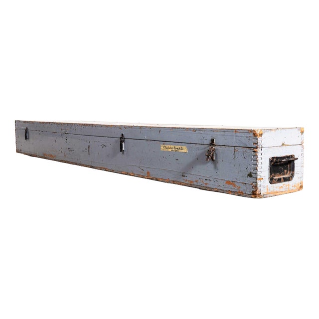Large Long Industrial Crate, 1960s For Sale