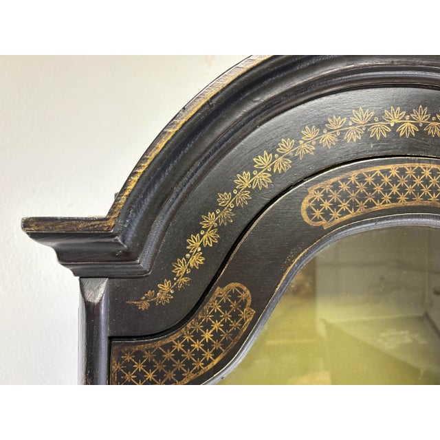 Vintage Hand Painted Chinoiserie Wall Cabinet by Chapman For Sale - Image 9 of 12