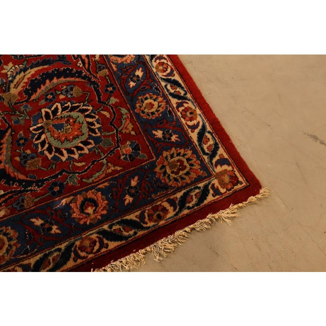 Mid 20th Century Large Hand Tied Traditional Persian Style Area Rug For Sale - Image 5 of 18