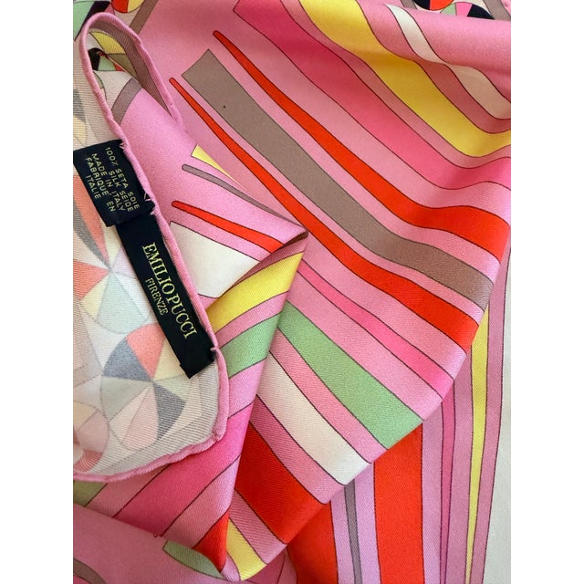 Pucci Geometric Multicolor Silk Scarf 2000 For Sale In New York - Image 6 of 12