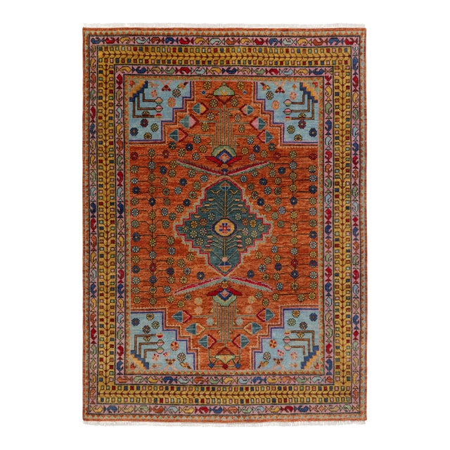 9x12Ft. Brunt Orange Persian Hand Knotted Wool Rugs For Sale