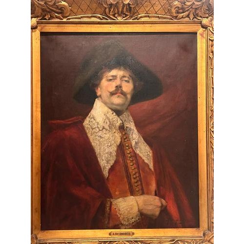 Alex De Andreis, Cavalier, Painting, Framed For Sale - Image 6 of 9