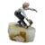 1984 Ron Lee Signed 24k Gold Dancing Polka Dot Clown Sculpture Onyx 4" For Sale