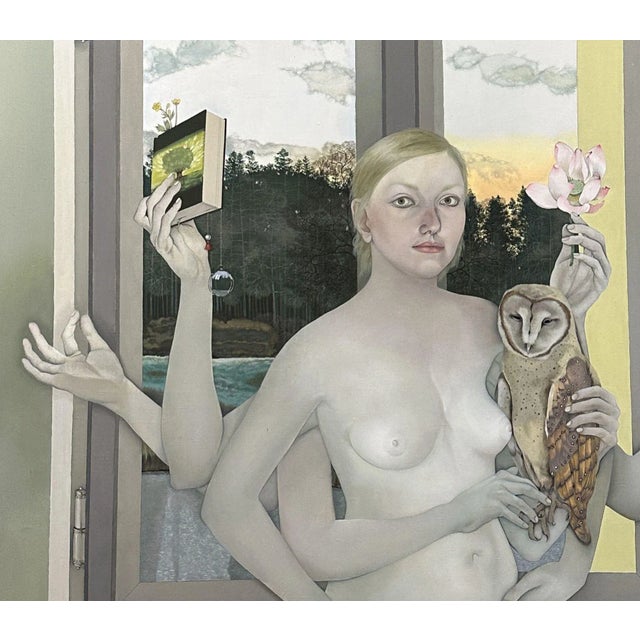 Contemporary Anna Afanasjeva, While Am Seeking Myshelf, Oil on Canvas, 2012 For Sale - Image 3 of 4