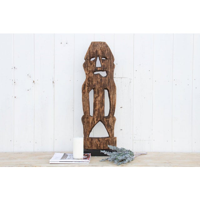 Brown Antique Papua Ancestral Figure For Sale - Image 8 of 8
