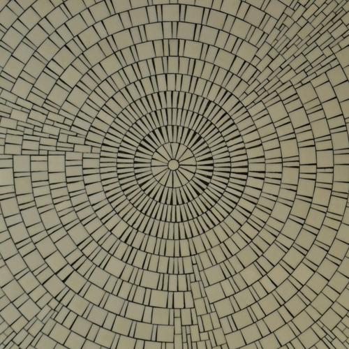 Wood Vintage Mosaic Round White Coffee Table on Chrome Legs by Berthold Muller, 1960s For Sale - Image 7 of 15