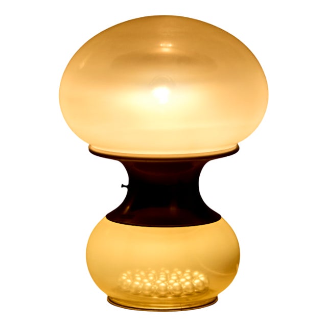 Italian Opaline Crystal Lamp from Selenova, 1970s For Sale