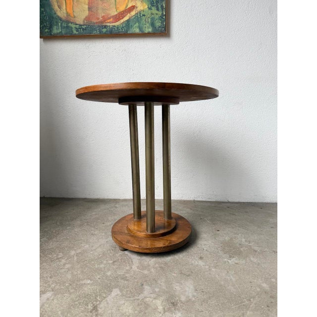 Brown Art Deco Side Table, 1930s For Sale - Image 8 of 18