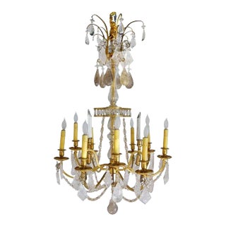 19th Century French Gilt Bronze Chandelier For Sale