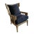Wingback Navy Velvet Arm Chair For Sale - Image 13 of 13