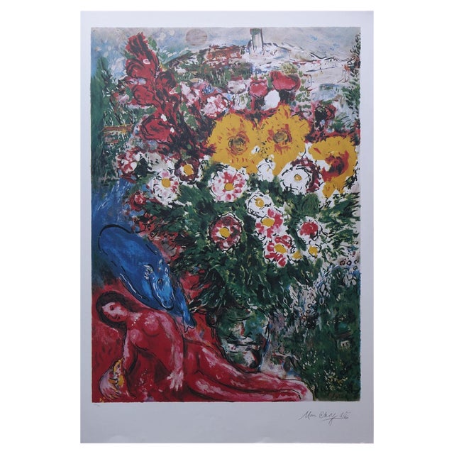 Marc Chagall, The Woman and the Bird, Lithograph For Sale