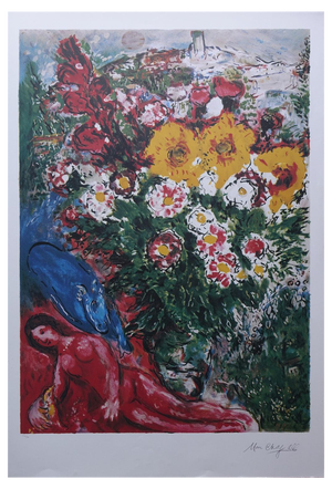 Marc Chagall, The Woman and the Bird, Lithograph