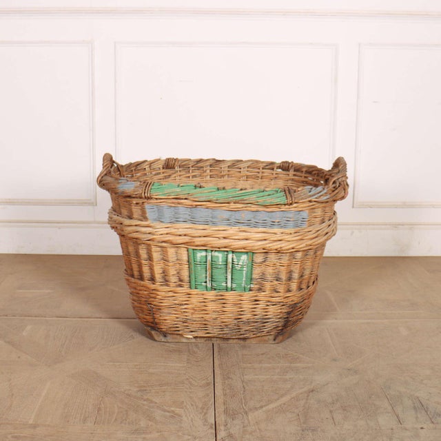 French Champagne Grape Basket, 1920s For Sale - Image 8 of 8