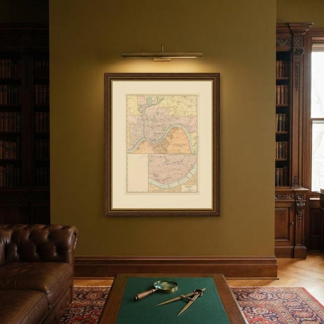 Antique Map of Cincinnati The Queen City by Ran McNally, 1899 For Sale - Image 10 of 12