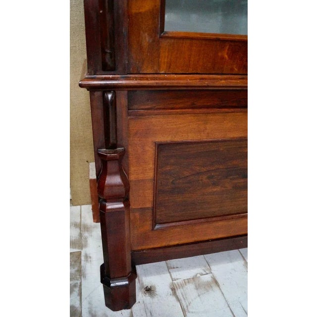 Large Victorian Gothic Rosewood and Glass Bookcase, 1880s For Sale - Image 16 of 18